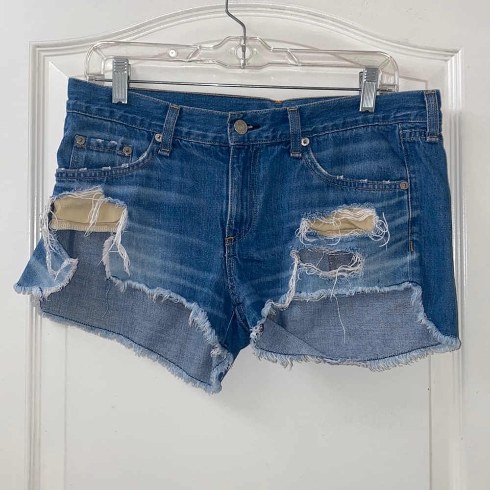 Rag & Bone Cutoff Distressed Raw Hem Freeport Denim Shorts